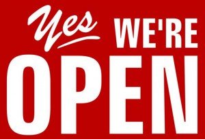 We’re OPEN! Monday 2/15 President’s Day